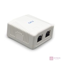 Gembird 2x RJ45 kat. 6 fali aljzat, komplett, fehér