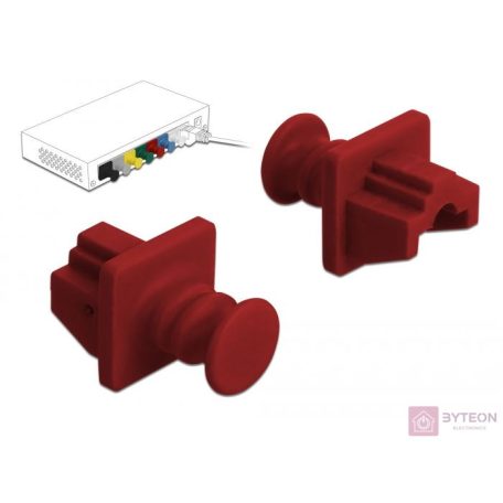 Delock Porvédő az RJ45 hüvely, 10 darab piros