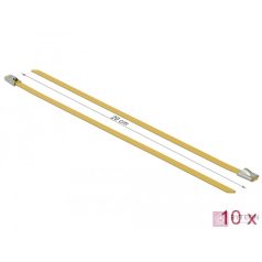   Delock Rozsdamentes Acél Kábelkötegek Hossza 200 x Szélesség 4,6 mm sárga 10 db.