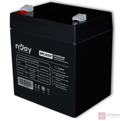 NJOY Akkumulátor - GP4.5121F (12V/4.5Ah, T1/F1, zárt, gondozás mentes, AGM)