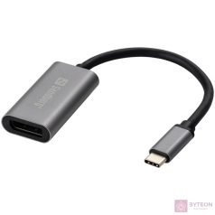   Sandberg Kábel Átalakító - USB-C to DisplayPort Link (ezüst; USB-C bemenet - DisplayPort kimenet; Aluminium)