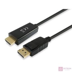   Equip Átalakító Kábel - 119391 (DisplayPort - HDMI kábel, apa/apa, 3m)