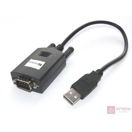 Sandberg Kábel Átalakító - USB to Serial Link (fekete; USB bemenet - RS232 9pin kimenet; 30cm)