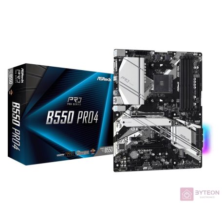 Asrock B550 Pro4 AM4 foglalat ATX AMD B550