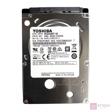 Toshiba MQ04ABF100 merevlemez-meghajtó 2.5" 1000 GB Serial ATA III