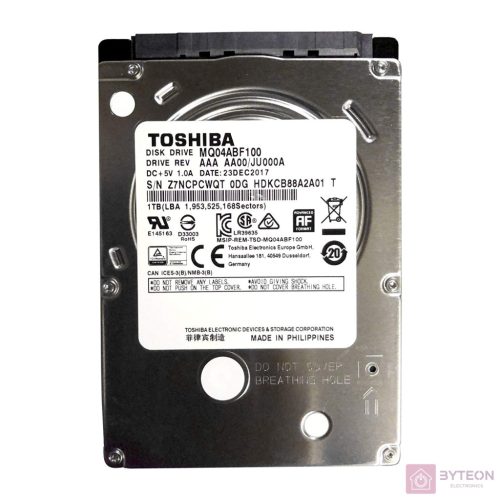 Toshiba MQ04ABF100 merevlemez-meghajtó 2.5" 1000 GB Serial ATA III