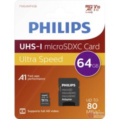   Philips FM64MP45B/00 memóriakártya 64 GB MicroSDXC Class 10 UHS-I