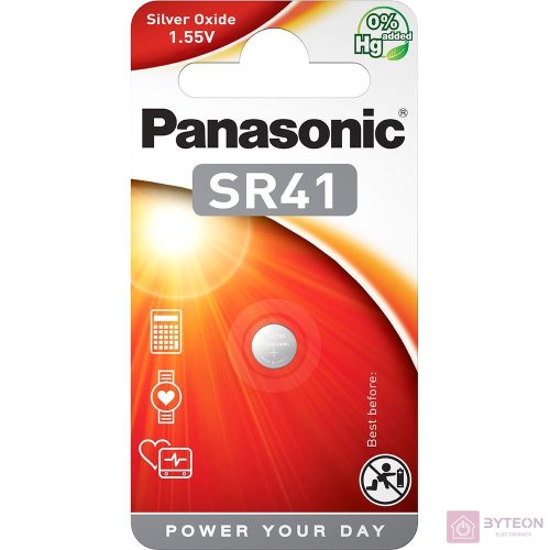 Panasonic SR41 Egyszer használatos elem Nikkel-oxi-hidroxid (NiOx)