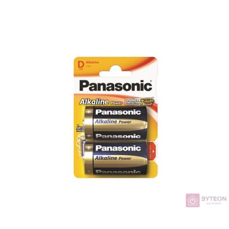 Panasonic 1x2 LR20APB Egyszer használatos elem Lúgos