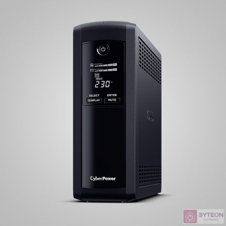 CyberPower VP1200ELCD szünetmentes tápegység (UPS) Vonal interaktív 1200 VA 720 W 4 AC kimenet(ek)
