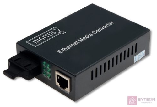 Digitus Fast Ethernet, RJ-45/SC hálózati média konverter 100 Mbit/s 1310 nm Multi-mode Fekete