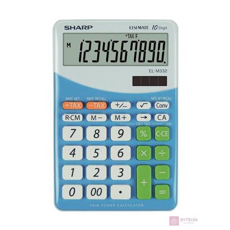 Sharp EL-332B-BL számológép Asztali Pénzügyi számológép Kék