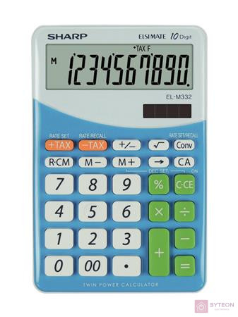 Sharp EL-332B-BL számológép Asztali Pénzügyi számológép Kék