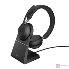   Jabra Evolve2 65, MS Stereo Headset Fejpánt Fekete Bluetooth USB C-típus