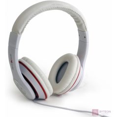   Gembird Los Angeles Headset Fejpánt Fehér 3,5 mm-es csatlakozó