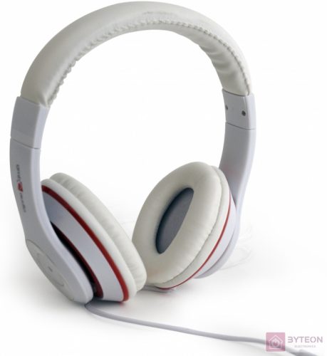 Gembird Los Angeles Headset Fejpánt Fehér 3,5 mm-es csatlakozó