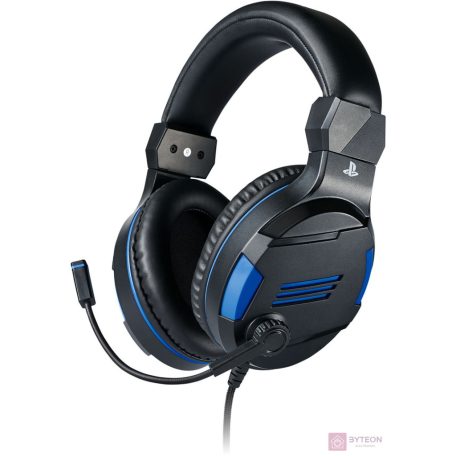 Bigben Interactive PS4OFHEADSETV3 fejhallgató és headset Fejpánt Fekete, Kék 3,5 mm-es csatlakozó
