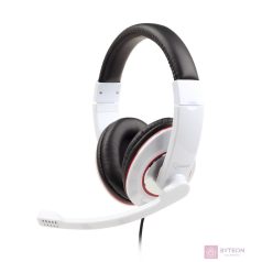   Gembird MHS-001-GW fejhallgató és headset Fejpánt Fehér 3,5 mm-es csatlakozó