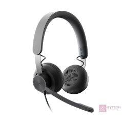   Logitech Zone Wired Teams Headset Fejpánt Fekete USB C-típus