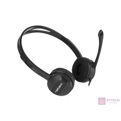NATEC Canary Headset Fejpánt Fekete 3,5 mm-es csatlakozó