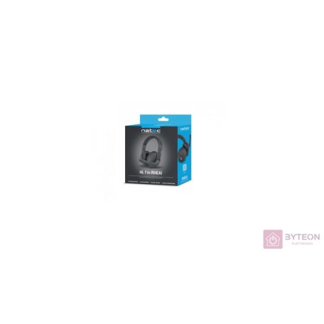 NATEC Rhea Headset Fejpánt Fekete 3,5 mm-es csatlakozó