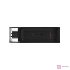   Kingston Technology DataTraveler 70 USB flash meghajtó 64 GB USB C-típus 3.2 Gen 1 (3.1 Gen 1) Fekete