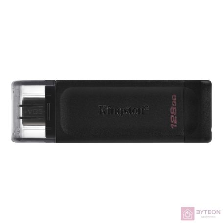 Kingston Technology DataTraveler 70 USB flash meghajtó 128 GB USB C-típus 3.2 Gen 1 (3.1 Gen 1) Fekete