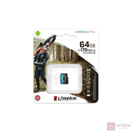 Kingston Technology Canvas Go! Plus memóriakártya 64 GB MicroSD Class 10 UHS-I