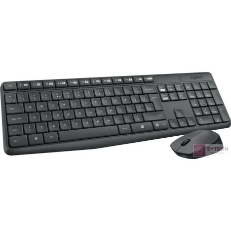 Logitech MK235 billentyűzet Vezeték nélküli RF QWERTZ Német Szürke