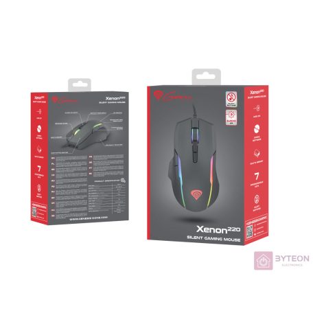 GENESIS Xenon 220 egér USB A típus Optikai 6400 DPI Kétkezes
