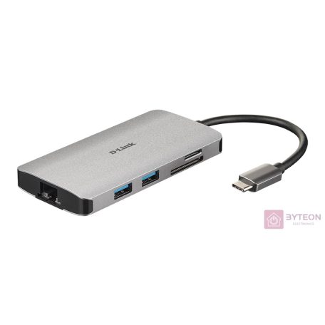 D-Link DUB-M810 dokkoló állomás és port replikátor Vezetékes Thunderbolt 3 Ezüst