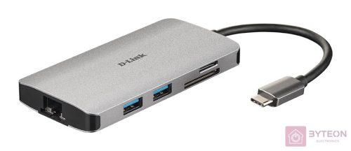 D-Link DUB-M810 dokkoló állomás és port replikátor Vezetékes Thunderbolt 3 Ezüst