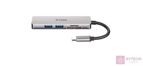 D-Link DUB-M530 dokkoló állomás és port replikátor Vezetékes USB 3.2 Gen 1 (3.1 Gen 1) Type-C Alumínium, Fekete