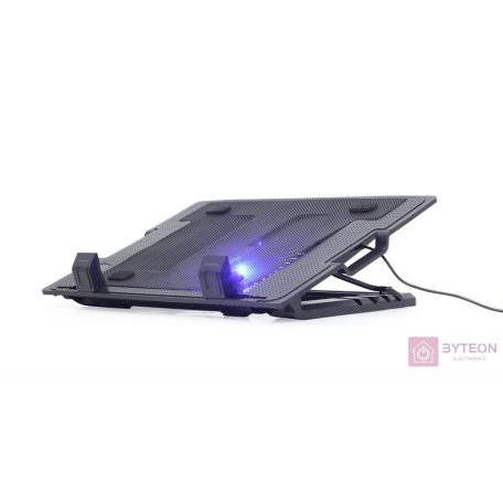 Gembird NBS-1F17T-01 notebook hűtőpad 43,2 cm (17") 1500 RPM Fekete