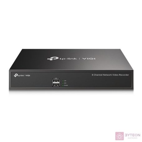 TP-LINK VIGI NVR1008H hálózati képrögzítő (NVR) 1U Fekete
