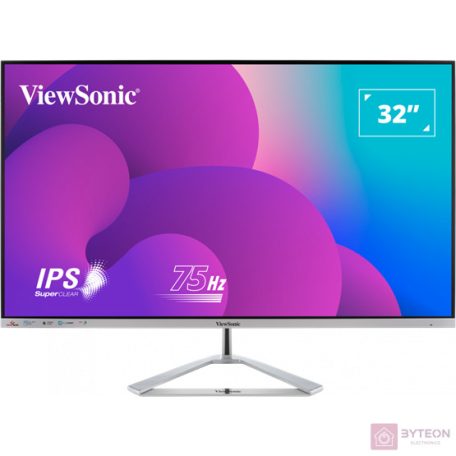 Viewsonic VX Series VX3276-MHD-3 számítógép monitor 81,3 cm (32") 1920 x 1080 pixelek Full HD LED Ezüst