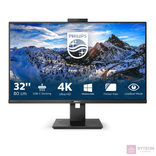 Philips P Line 329P1H/00 LED display 80 cm (31.5") 3840 x 2160 pixelek 4K Ultra HD Fekete