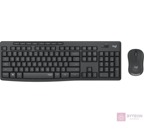 Logitech MK295 Silent Wireless Combo billentyűzet Vezeték nélküli RF Magyar Fekete