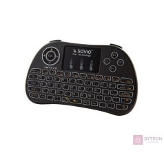   Savio KW-02 billentyűzet Vezeték nélküli RF QWERTY Angol Fekete