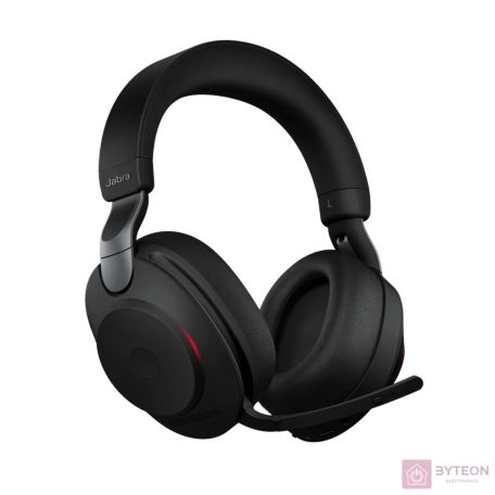 Jabra Evolve2 85, MS Stereo Headset Fejpánt 3,5 mm-es csatlakozó USB C-típus Bluetooth Fekete