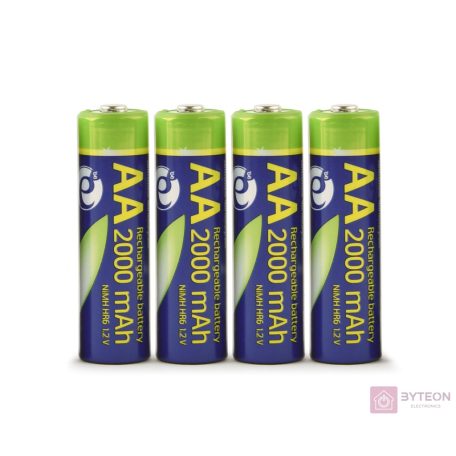 Gembird EG-BA-AA20R4-01 Akkumulátor AA 2000 mAh (4db)