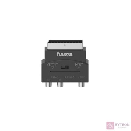 Hama 00205268 video átalakító kábel S-VHS 3 x RCA + SCART (21-pin) Fekete