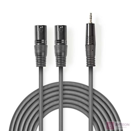 Nedis COTH15310GY30 audio kábel 3 M 2 x XLR (3-pin) Szürke