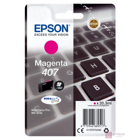 Epson WF-4745 tintapatron 1 dB Eredeti Nagy (XL) kapacitású Cián