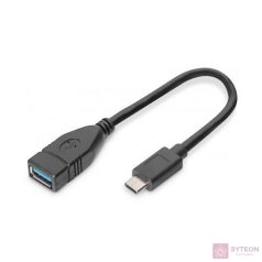   Digitus 0.15m USB C - A USB kábel 0,15 M USB 3.2 Gen 1 (3.1 Gen 1) USB A Fekete