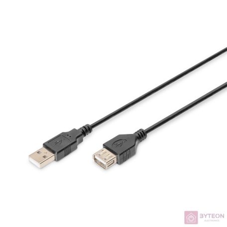 Digitus AK-300200-030-S USB kábel 3 M USB 2.0 USB A Fekete