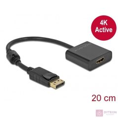 DeLOCK 63585 DisplayPort kábel 0,2 M HDMI Fekete
