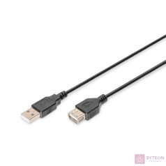   Digitus AK-300200-018-S USB kábel 1,8 M USB 2.0 USB A Fekete