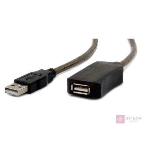 Gembird USB A/USB A M/F 5m USB kábel USB 2.0 Fekete