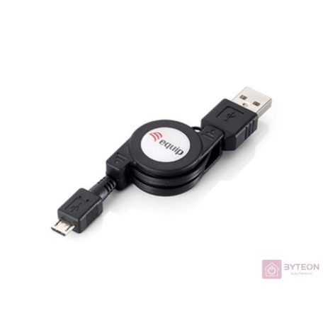Equip 128595 USB kábel 1 M USB 2.0 USB A Micro-USB B Fekete